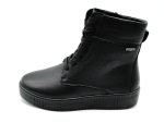 Botín casual, ancho X, cordón y cremallera lateral | G Comfort (negro)