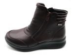 Botín casual de cremallera, ancho X | G Comfort (burdeos)