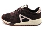 Zapato deportivo con cordones de ancho X, de piel natural y tejido | Allrounder by Mephisto (burdeos)