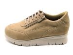 Zapato casual de ancho XL con cordones y cremallera | Pinoso's (camel)