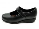 Zapato tipo mercedes de ancho X con velcro | Pinoso's (negro)