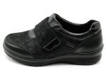 Zapato casual de ancho X con velcro | G Comfort (negro)
