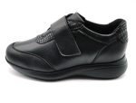 Zapato casual de ancho X con velcro | Pinoso's (negro)